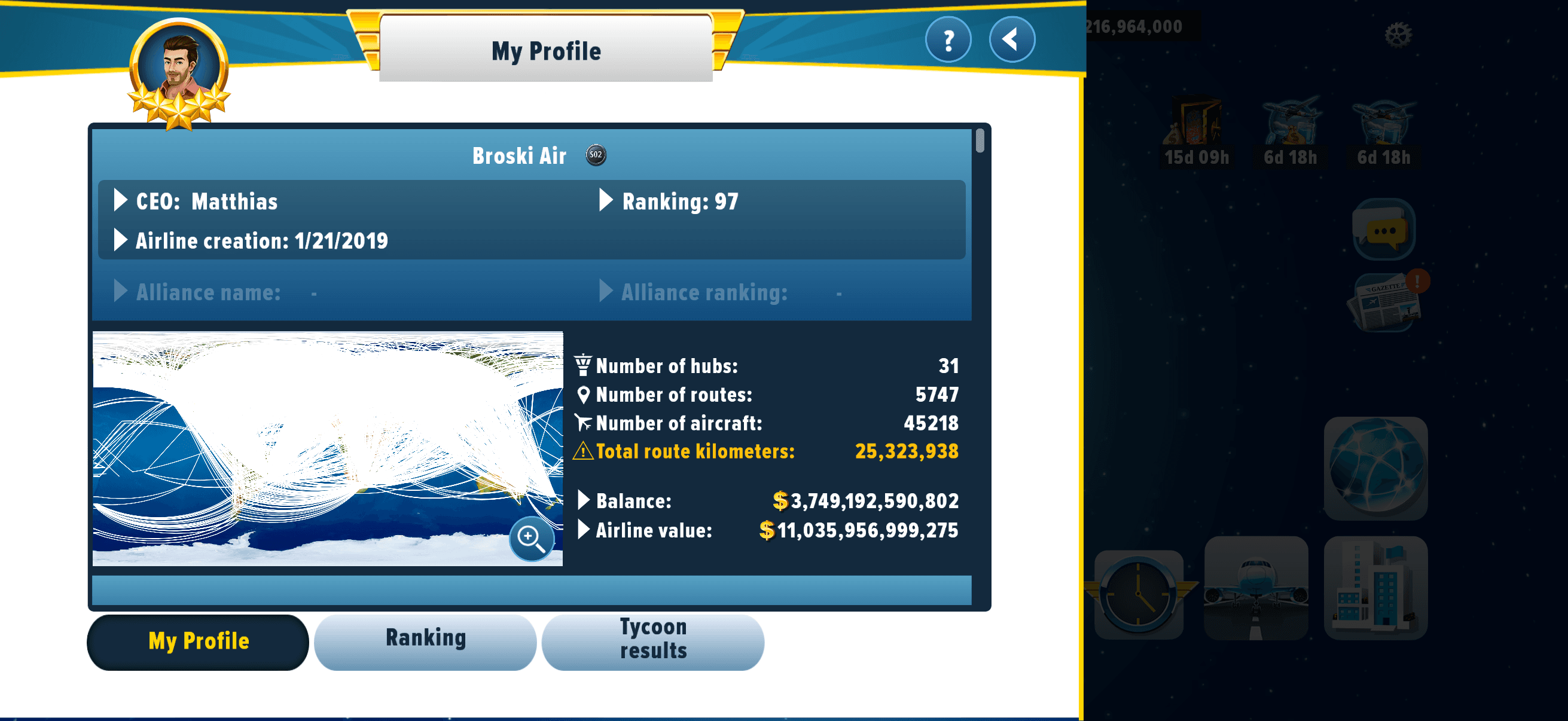 How I Ranked Top 20 Worldwide in Airline Manager Tycoon